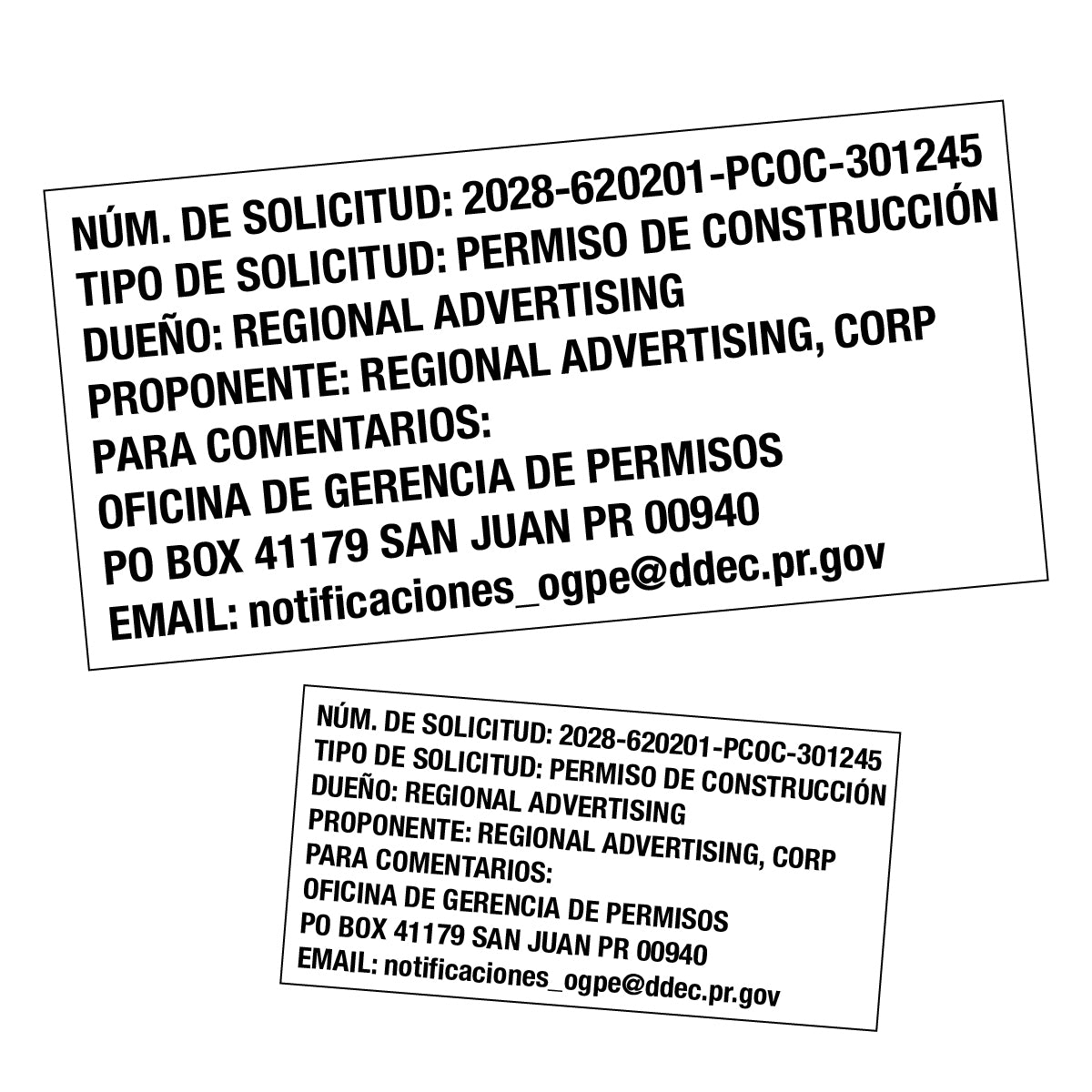 Rótulos de Construcción